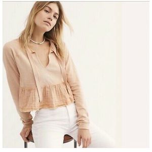 Free People Sweet Jane Pullover Top Sweatshirt